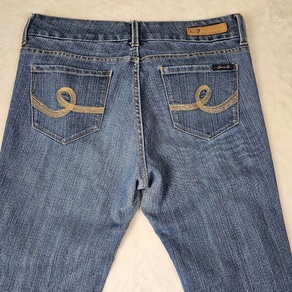 Seven7 Jeans Boot Cut womens 6  Premium Denim Medium Blue Wash - Picture 10 of 14